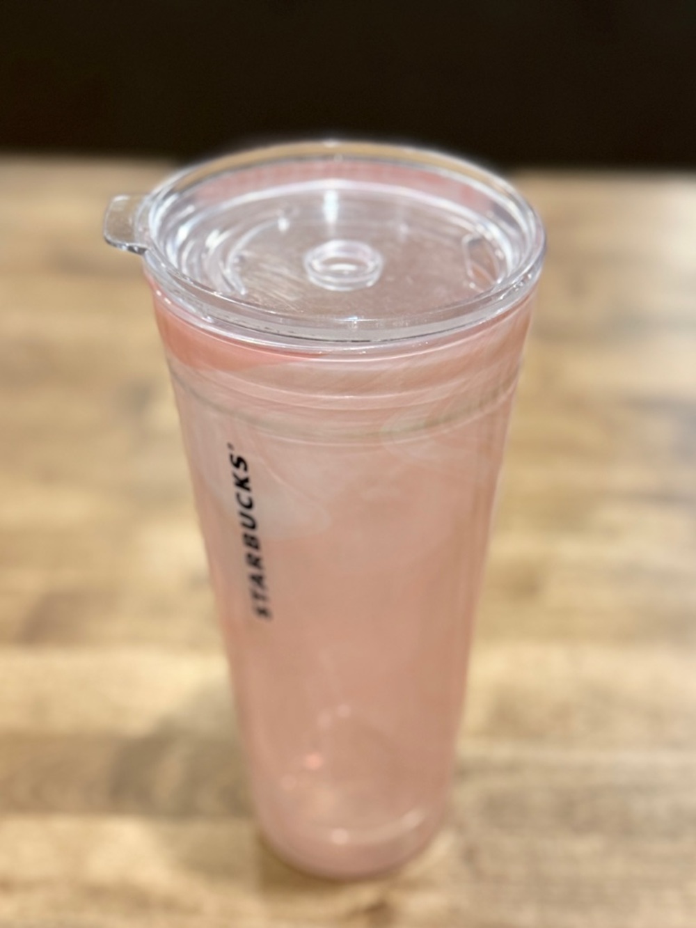 Starbucks Venti Glass Tumbler Pink Coral Marble Double Wall Cold Cup